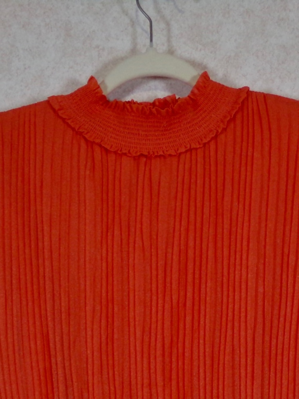 NWT Nanette Lepore Vivid Coral Crinkle Pleated Midi Dress. Lined Size 12 - Picture 4 of 12